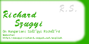 richard szugyi business card